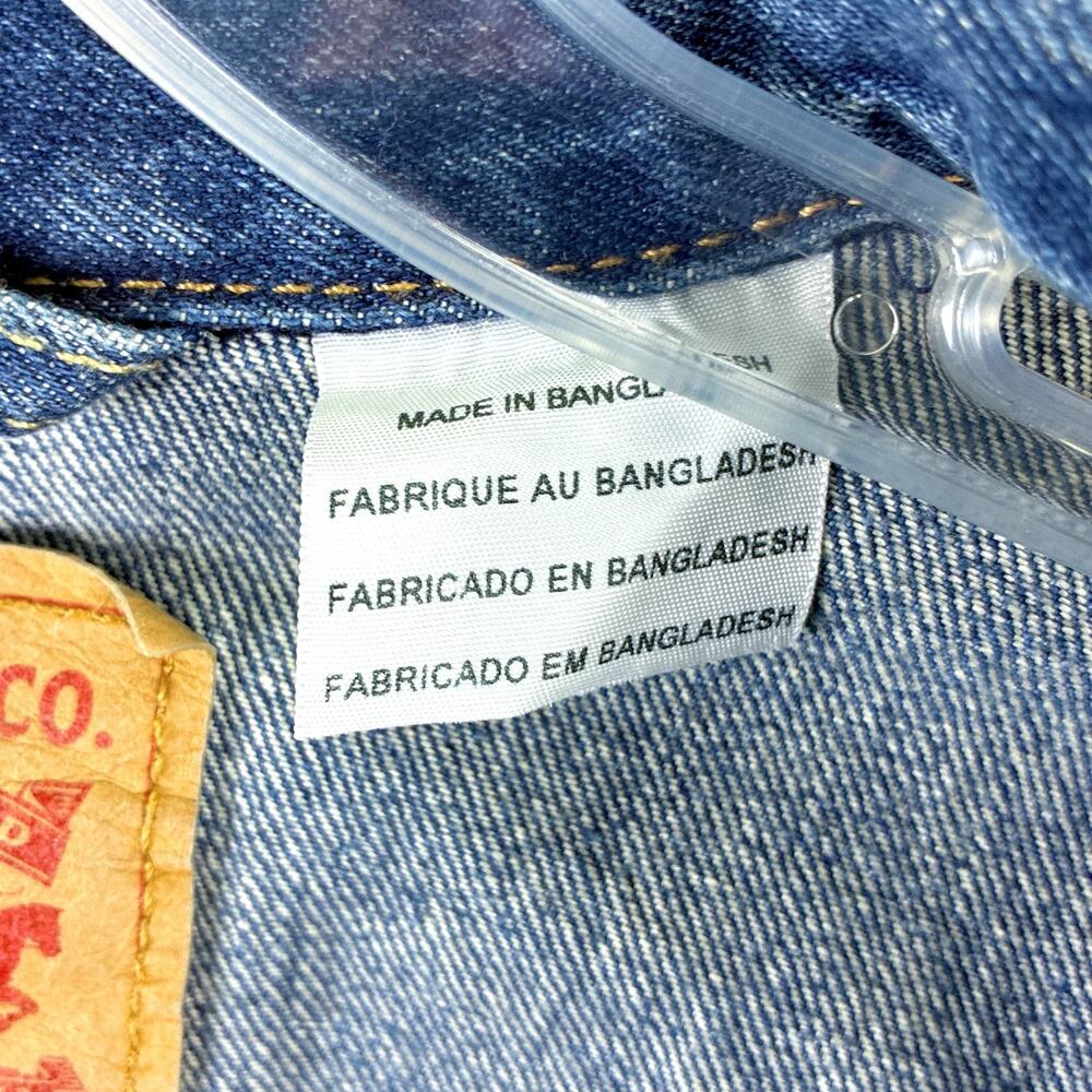VTG Levis Trucker Jacket Mens L Denim Type 3 Faded Distressed Whiskered 72334 - Picture 12 of 14